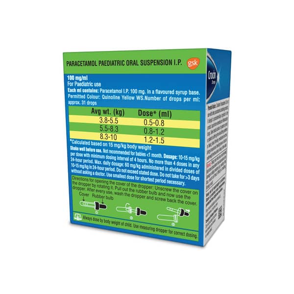 Crocin Baby Oral Drops | Peppermint Flavour