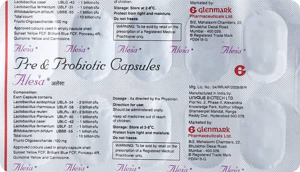 Alesa Strip Of 10 Capsules