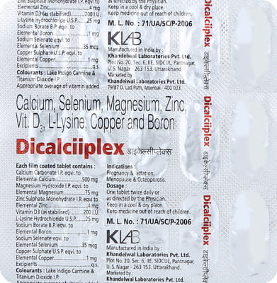 Dicalciiplex Strip Of 15 Tablets