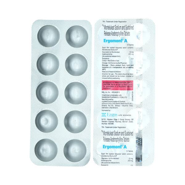 Ergomont A Strip Of 10 Tablets