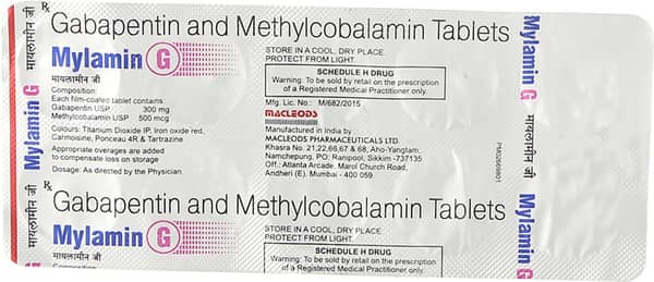 Mylamin G 300mg/500mcg Strip Of 10 Tablets