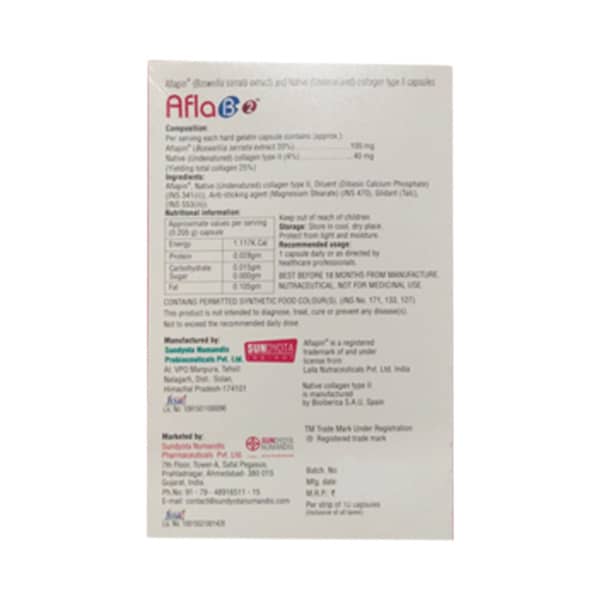 Afla B2 Strip Of 10 Capsules