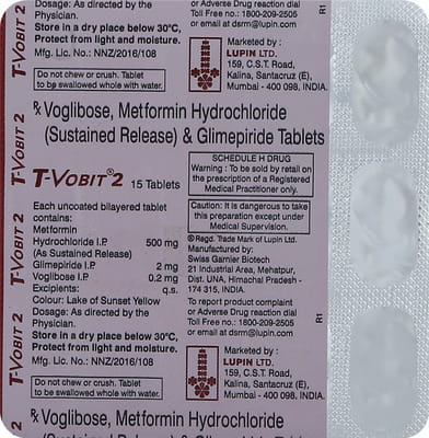 T Vobit 2mg Strip Of 15 Tablets
