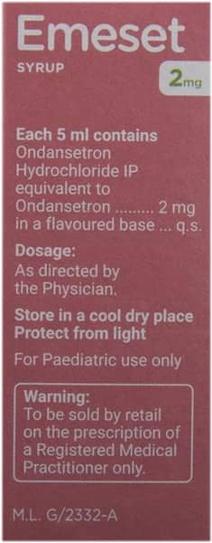 Emeset 2mg Syrup | Lemon Flavour