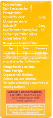 Coriminic Orange Flavour Bottle Of 60ml Syrup