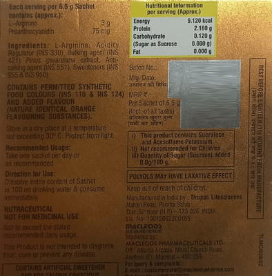 Rg Mac Orange Flavour Sugar Free Sachet Of 6.5gm Granules