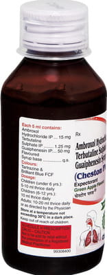 Cheston Plus Green Apple Flavour Sugar Free Bottle Of 100ml Expectorant