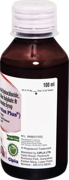 Cheston Plus Green Apple Flavour Sugar Free Bottle Of 100ml Expectorant