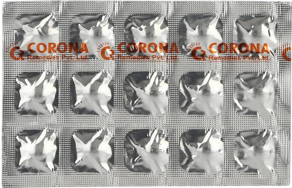 कोरटेल 20एमजी की स्ट्रिप 15 टैबलेट्स