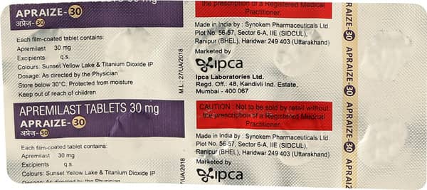 Apraize 30mg Strip Of 10 Tablets