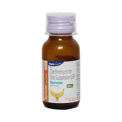 Synclar 125mg Banana Flavour Bottle Of 30ml Dry Syrup