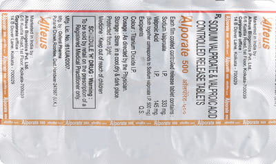 Alporate 500 Strip Of 10 Tablets