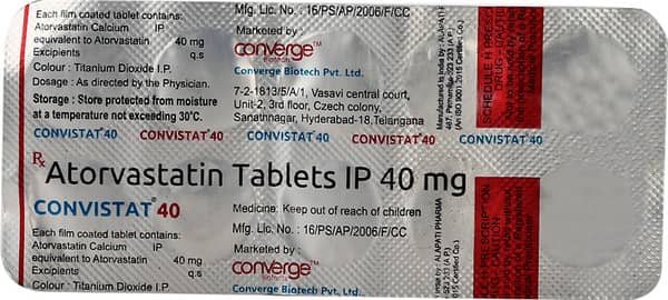 Convistat 40mg Strip Of 10 Tablets