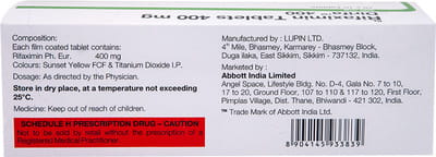 Dirifa 400mg Strip Of 10 Tablets