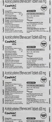 Coenac Orange Flavour Sugar Free Strip Of 10 Tablets