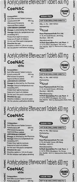 Coenac Orange Flavour Sugar Free Strip Of 10 Tablets
