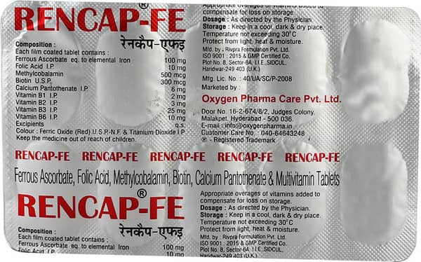 Rencap Fe Strip Of 10 Tablets