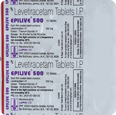 Epilive 500mg Strip Of 15 Tablets
