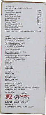 New Sioplex L Mango Flavour Sugar Free Bottle Of 200ml Syrup