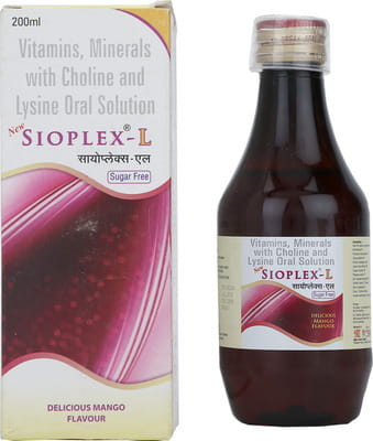 New Sioplex L Mango Flavour Sugar Free Bottle Of 200ml Syrup