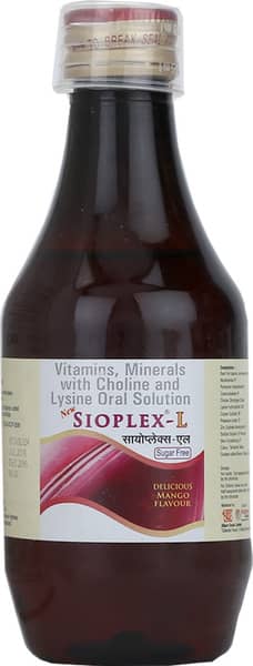 New Sioplex L Mango Flavour Sugar Free Bottle Of 200ml Syrup