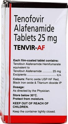Tenvir Af 25mg Bottle Of 30 Tablets