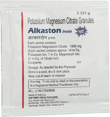 Alkaston Insta Sugar Free Sachet Of 2.321gm Granules