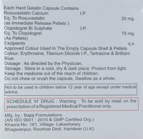 Cardirose Cv 20mg Strip Of 10 Capsules