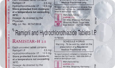 Ramistar H 2.5mg Strip Of 15 Tablets