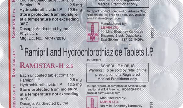 Ramistar H 2.5mg Strip Of 15 Tablets