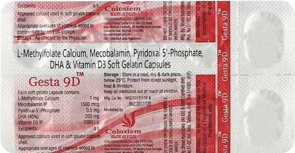 Gesta 9d Strip Of 10 Capsules