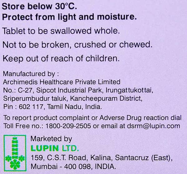 Carvistar Cr 20Mg Strip Of 10 Tablets
