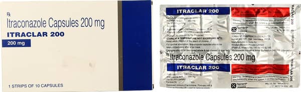 Itraclar 200mg Strip Of 10 Capsules