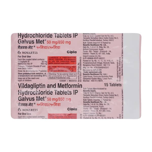 Galvus Met 50/850mg Tablet