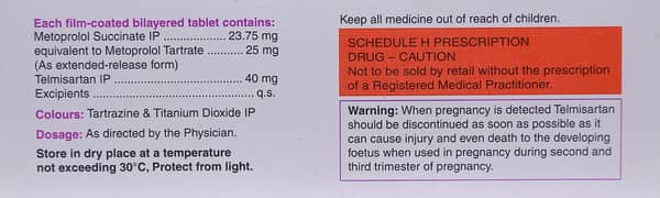 Metolar Tl 25mg Strip Of 10 Tablets