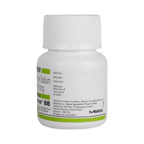 Euthyrox 88mcg Bottle Of 100 Tablets