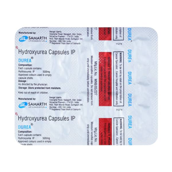 Durea 500 Strip Of 10 Capsules