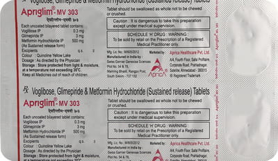 Apriglim Mv 303 Strip Of 10 Tablets