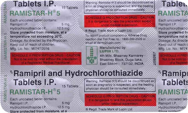 Ramistar H 5mg Strip Of 15 Tablets