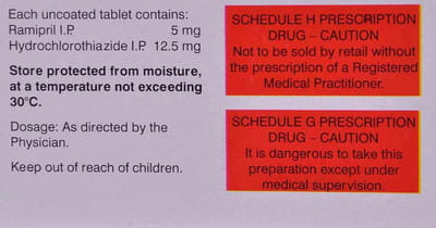 Ramistar H 5mg Strip Of 15 Tablets