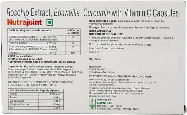 Nutrajoint Strip Of 10 Capsules