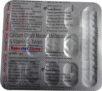 Bonestat Strong Strip Of 15 Tablets