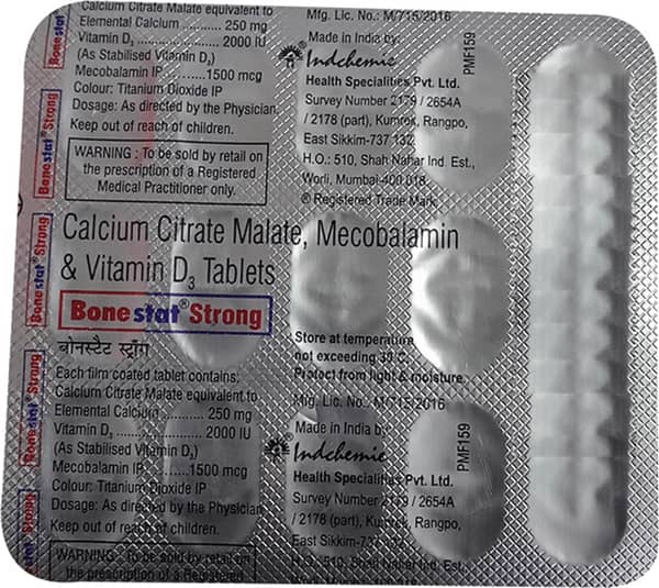 Bonestat Strong Strip Of 15 Tablets