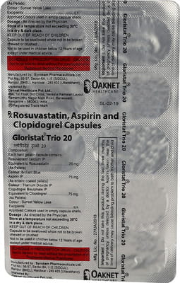 Gloristat Trio 20mg Strip Of 10 Capsules
