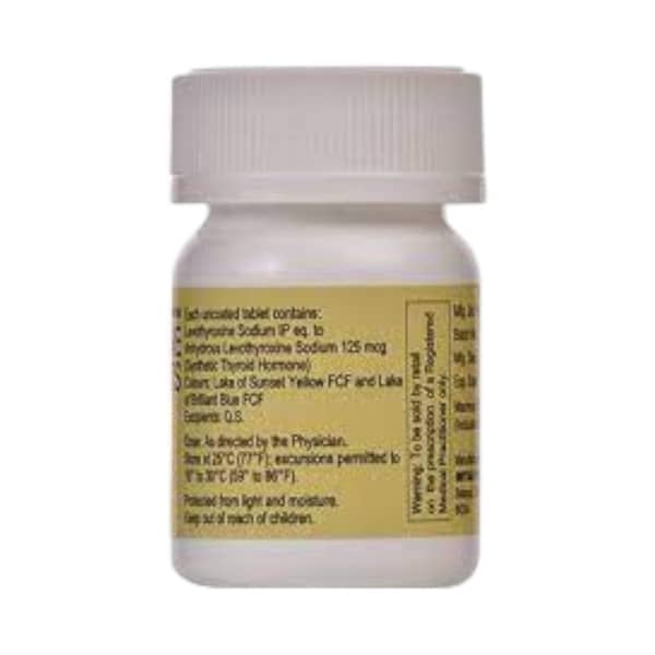 Lethyrox 125mcg Bottle Of 50 Tablets