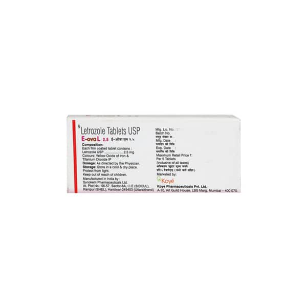 E Ova L 2.5Mg Strip Of 5 Tablets