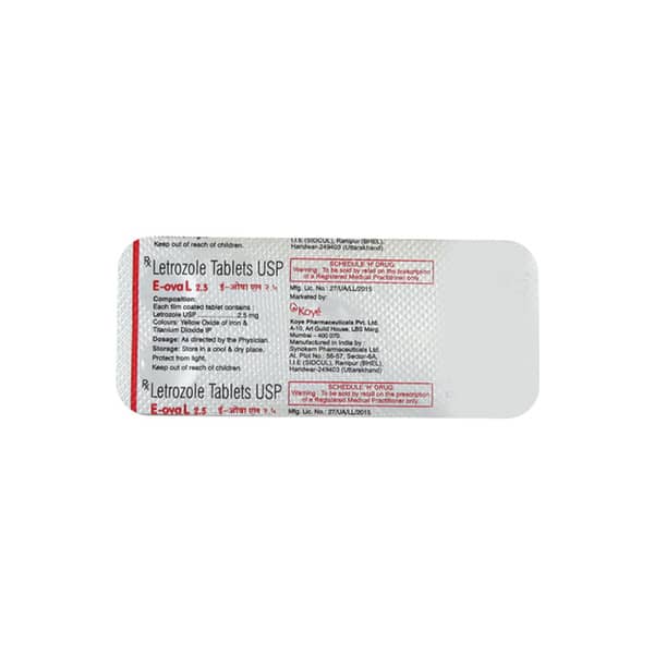 E Ova L 2.5Mg Strip Of 5 Tablets