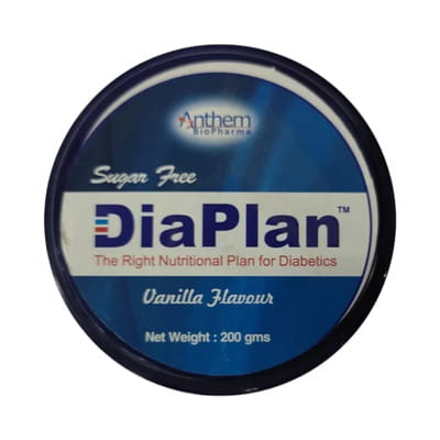 Dia Plan Vanilla Flavour Sugar Free Bottle Of 200gm Oral Powder