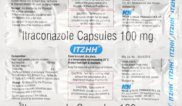 Itzhh 100mg Strip Of 10 Capsules