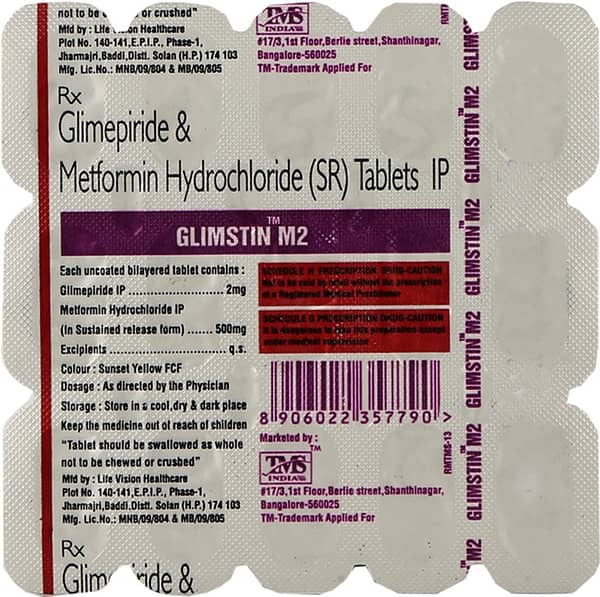 Glimstin M 2 Strip Of 15 Tablets